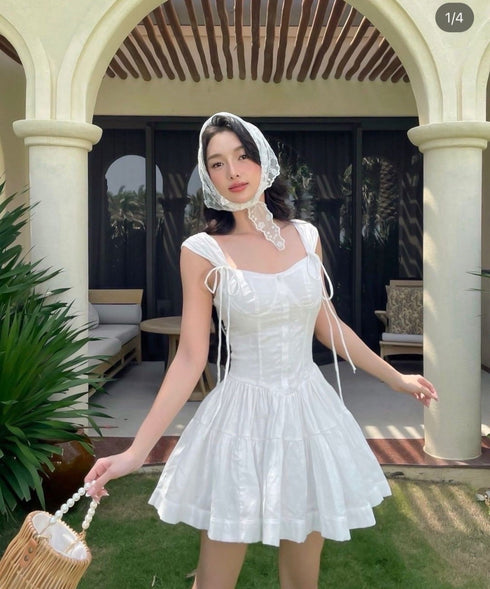 Embroidered Sleeveless Mini Dresses